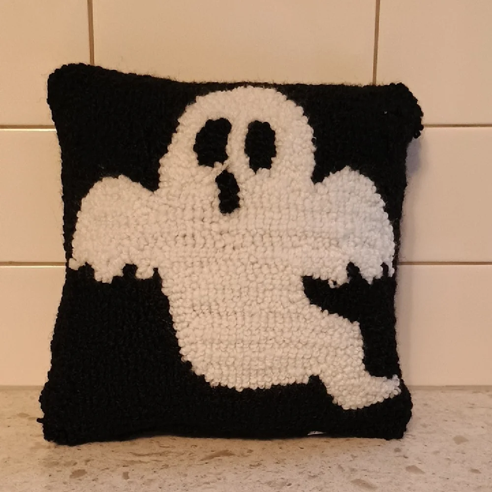 8x8 Mini Ghost Hooked Throw Pillow